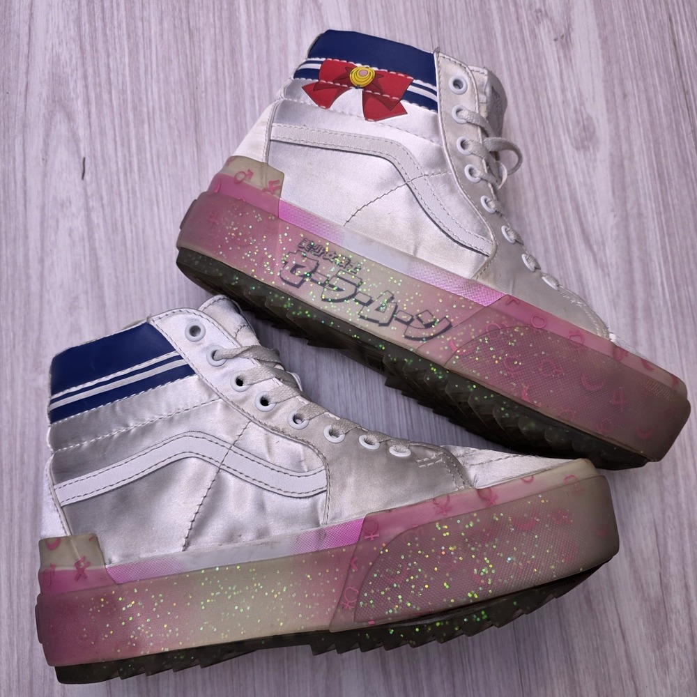 Vans x Sailor Moon Sk8-Hi Limited Ed Stacked Women's 8 Platform Sneaker *READ